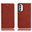 Leather Case Stands Flip Cover Holder H02P for Motorola Moto G82 5G