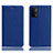 Leather Case Stands Flip Cover Holder H02P for OnePlus Nord N200 5G Blue
