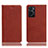 Leather Case Stands Flip Cover Holder H02P for Oppo A36 Brown