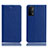 Leather Case Stands Flip Cover Holder H02P for Oppo A54 5G Blue