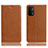 Leather Case Stands Flip Cover Holder H02P for Oppo A74 5G