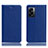 Leather Case Stands Flip Cover Holder H02P for Oppo A77 5G Blue