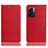 Leather Case Stands Flip Cover Holder H02P for Oppo A77 5G Red