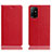 Leather Case Stands Flip Cover Holder H02P for Oppo A94 5G Red