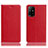 Leather Case Stands Flip Cover Holder H02P for Oppo F19 Pro+ Plus 5G Red