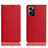 Leather Case Stands Flip Cover Holder H02P for Oppo Find X5 Lite 5G Red