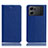 Leather Case Stands Flip Cover Holder H02P for Oppo K10 5G Blue