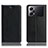 Leather Case Stands Flip Cover Holder H02P for Oppo K10 Pro 5G Black