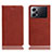 Leather Case Stands Flip Cover Holder H02P for Oppo K10 Pro 5G Brown