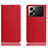 Leather Case Stands Flip Cover Holder H02P for Oppo K10 Pro 5G Red