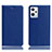 Leather Case Stands Flip Cover Holder H02P for Oppo K10X 5G Blue