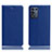 Leather Case Stands Flip Cover Holder H02P for Realme Q3s 5G Blue