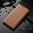 Leather Case Stands Flip Cover Holder H02P for Vivo iQOO U1 Light Brown