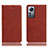 Leather Case Stands Flip Cover Holder H02P for Xiaomi Mi 12S 5G Brown