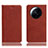 Leather Case Stands Flip Cover Holder H02P for Xiaomi Mi 12S Ultra 5G Brown