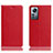 Leather Case Stands Flip Cover Holder H02P for Xiaomi Mi 12X 5G Red