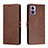 Leather Case Stands Flip Cover Holder H02X for Motorola Moto Edge 30 Lite 5G