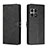 Leather Case Stands Flip Cover Holder H02X for OnePlus 10 Pro 5G Black