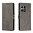 Leather Case Stands Flip Cover Holder H02X for OnePlus 10 Pro 5G Gray