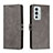 Leather Case Stands Flip Cover Holder H02X for OnePlus 9RT 5G Gray