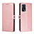 Leather Case Stands Flip Cover Holder H02X for Oppo A53s 5G