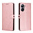 Leather Case Stands Flip Cover Holder H02X for Realme 10 Pro 5G