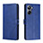 Leather Case Stands Flip Cover Holder H02X for Realme 10 Pro 5G Blue