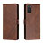 Leather Case Stands Flip Cover Holder H02X for Samsung Galaxy A02s
