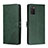 Leather Case Stands Flip Cover Holder H02X for Samsung Galaxy A02s Green