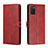 Leather Case Stands Flip Cover Holder H02X for Samsung Galaxy A02s Red