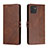 Leather Case Stands Flip Cover Holder H02X for Samsung Galaxy A03