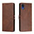 Leather Case Stands Flip Cover Holder H02X for Samsung Galaxy A03 Core