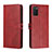 Leather Case Stands Flip Cover Holder H02X for Samsung Galaxy A03s Red