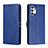 Leather Case Stands Flip Cover Holder H02X for Samsung Galaxy A13 4G Blue