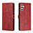 Leather Case Stands Flip Cover Holder H02X for Samsung Galaxy A13 5G Red