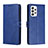 Leather Case Stands Flip Cover Holder H02X for Samsung Galaxy A53 5G Blue