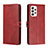Leather Case Stands Flip Cover Holder H02X for Samsung Galaxy A53 5G Red