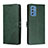 Leather Case Stands Flip Cover Holder H02X for Samsung Galaxy M52 5G Green