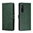 Leather Case Stands Flip Cover Holder H02X for Sony Xperia 1 V Green