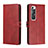 Leather Case Stands Flip Cover Holder H02X for Xiaomi Mi 10S 5G Red