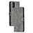 Leather Case Stands Flip Cover Holder H02X for Xiaomi Mi 10T 5G Gray