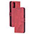 Leather Case Stands Flip Cover Holder H02X for Xiaomi Mi 10T 5G Red