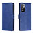 Leather Case Stands Flip Cover Holder H02X for Xiaomi Mi 11i 5G (2022) Blue
