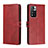 Leather Case Stands Flip Cover Holder H02X for Xiaomi Mi 11i 5G (2022) Red