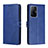 Leather Case Stands Flip Cover Holder H02X for Xiaomi Mi 11T Pro 5G Blue