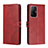 Leather Case Stands Flip Cover Holder H02X for Xiaomi Mi 11T Pro 5G Red