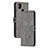 Leather Case Stands Flip Cover Holder H02X for Xiaomi POCO C3 Gray