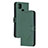 Leather Case Stands Flip Cover Holder H02X for Xiaomi POCO C3 Green