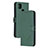 Leather Case Stands Flip Cover Holder H02X for Xiaomi POCO C31 Green
