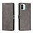 Leather Case Stands Flip Cover Holder H02X for Xiaomi Poco C50 Gray